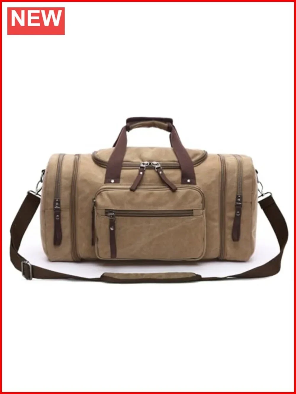 Large Canvas Travel Duffel Bag Overnight Weekend Carry On